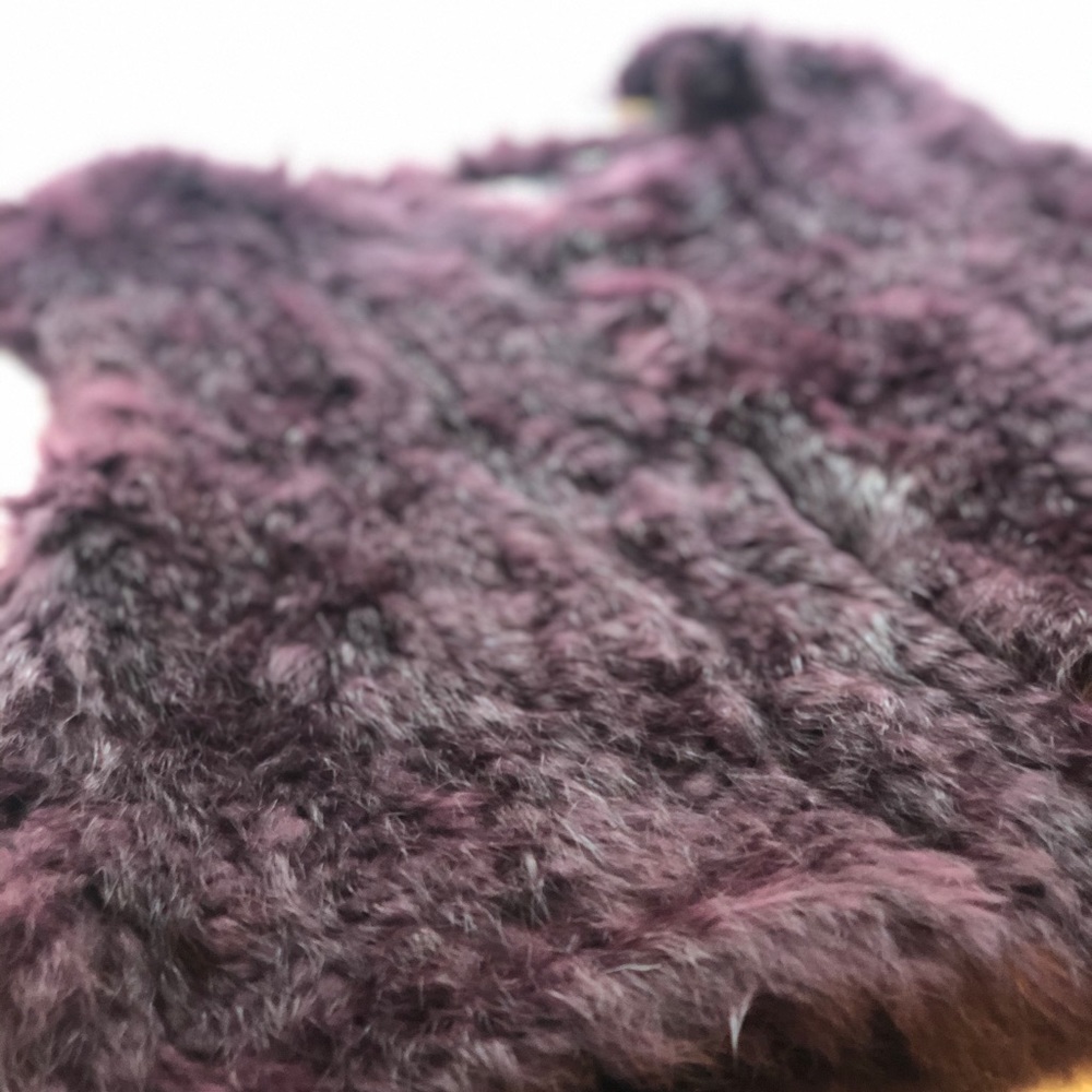 Vest - Purple Dyed Rabbit Fur